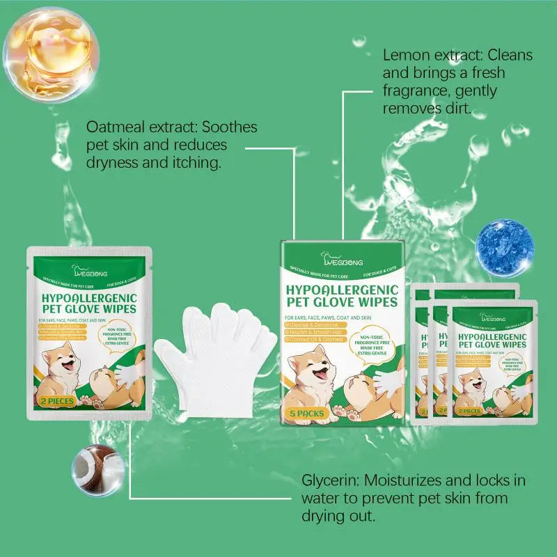Waterless Coconut Oil Pet Gloves